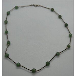925 STERLING SILVER NEPHRITE NECKLACE